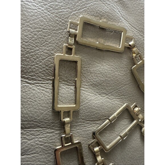 MICHAEL KORS Vtg. Adjustable CHAIN LINK BELT GOLD-TONE Metal Womens M/L43" - Picture 4 of 6